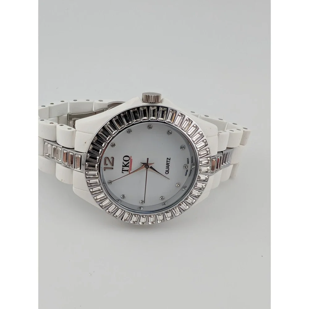 TKO ORLOGI Crystal Accent Watch Women 41mm Case White 7